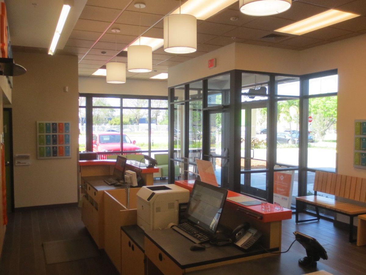 The Banfield Davie-Pine Island view from the front desk