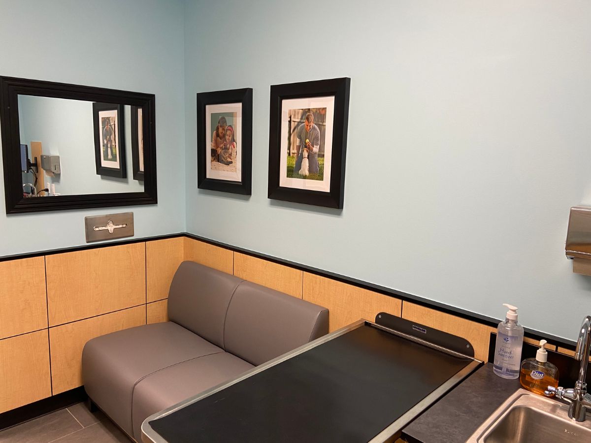 The Banfield Pet Hospital: Lawrenceville exam room with table