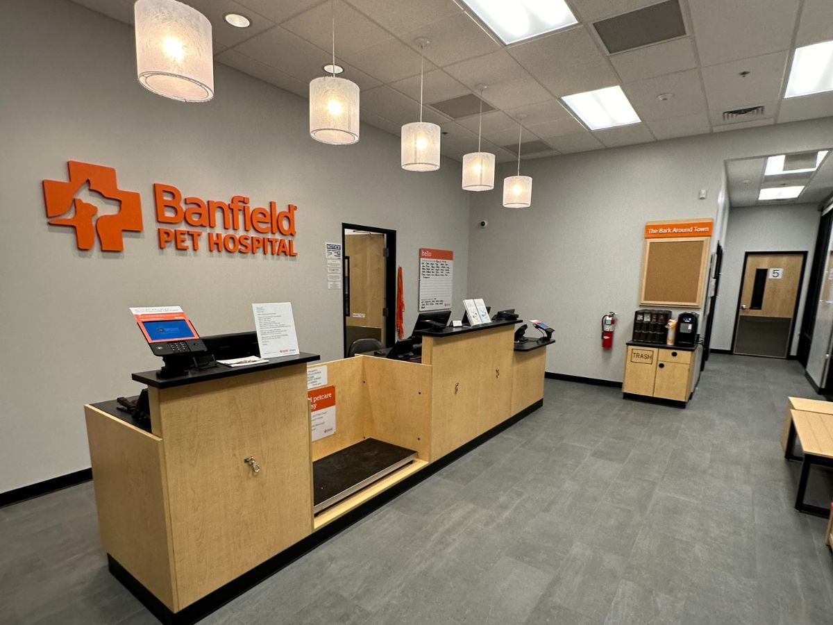 The Banfield Palm Desert Desert Springs front desk and lobby