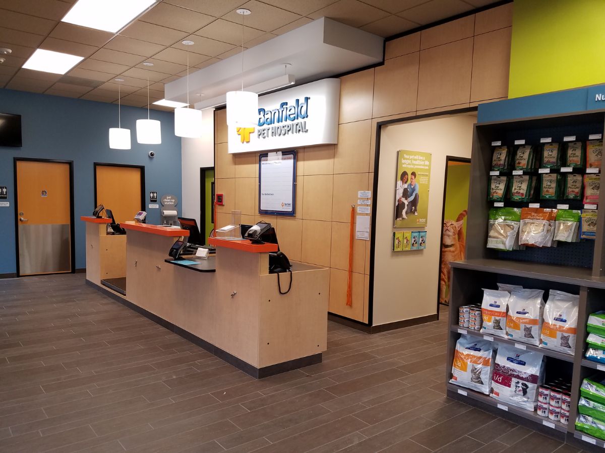 The supply shelves of the Banfield Cornelius hospital