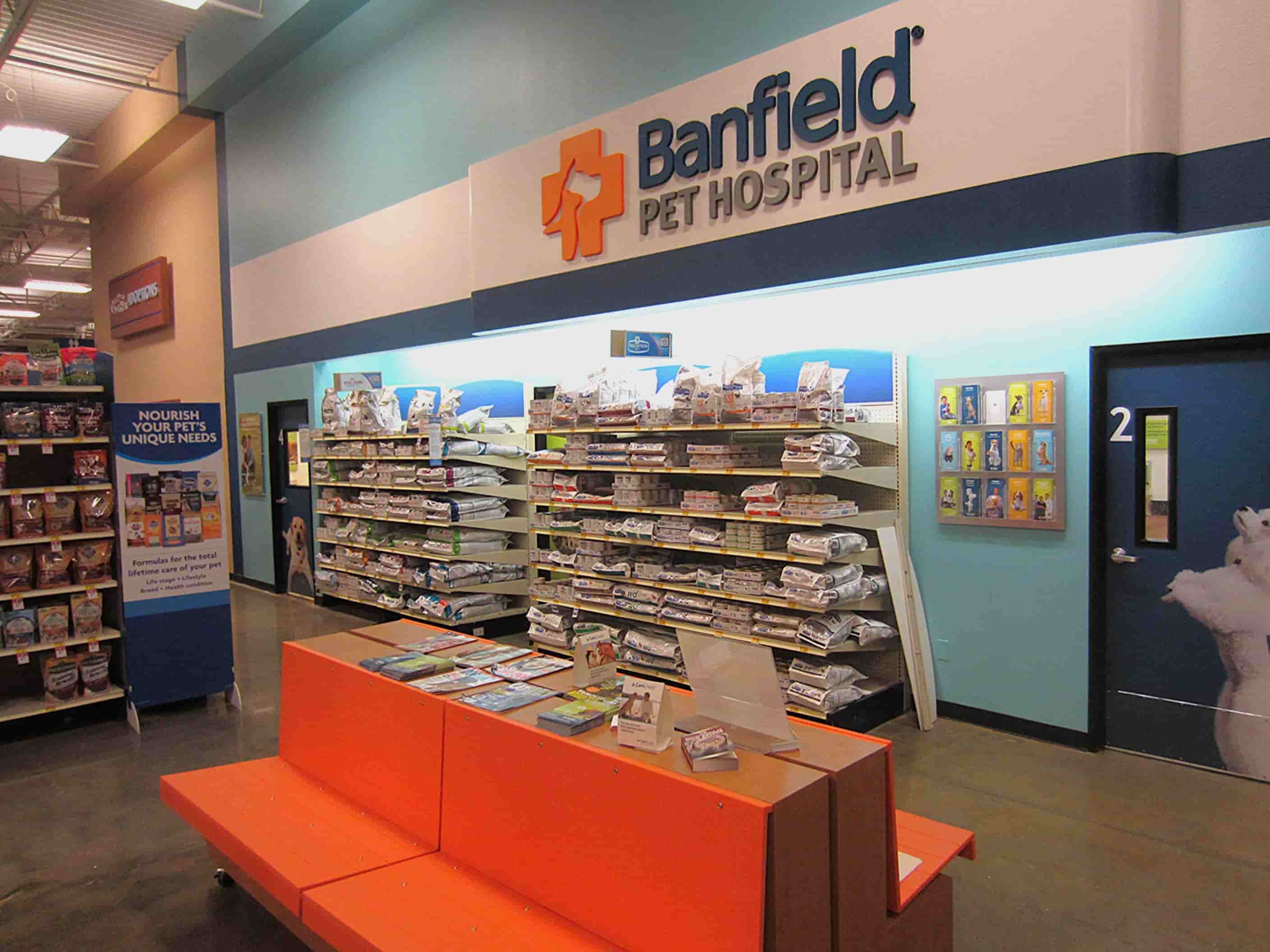 Food shelves and exam room entrances