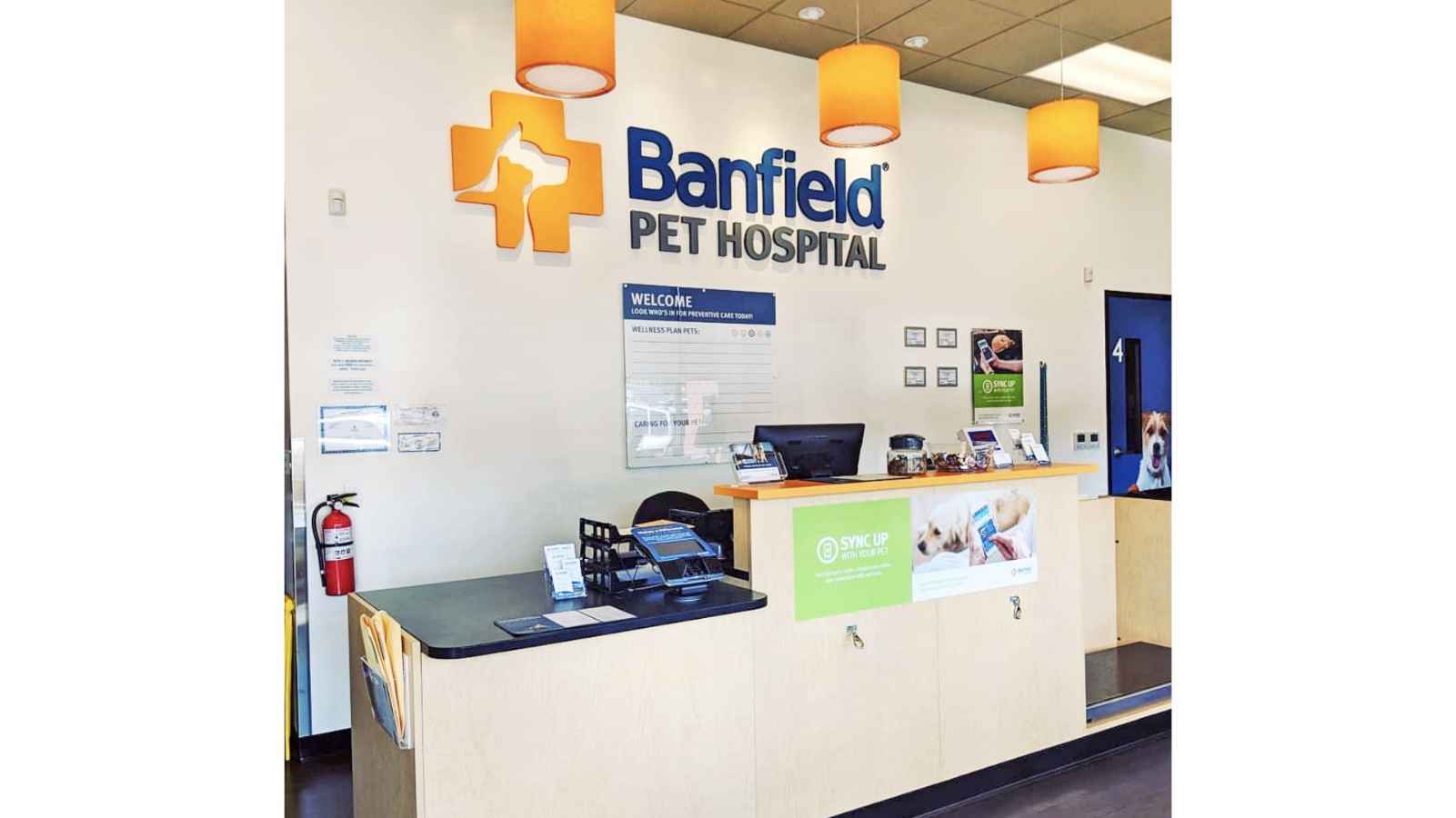 The hospital front desk